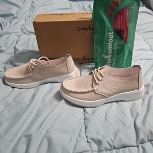 Orthocomfoot Leather Plantar Fasciitis-Arch Support Walking Shoe Women's 8.5 NEW